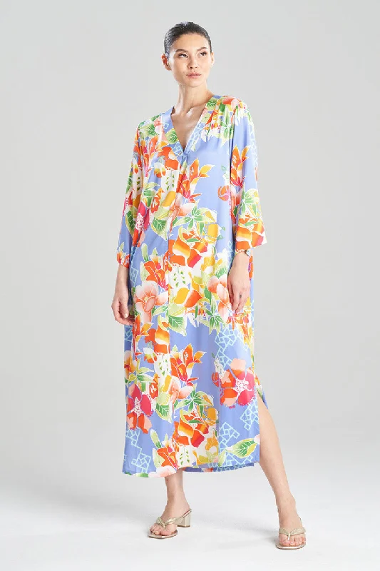 Women's Thermal Lingerie for Cold Weather Camellia Zip Caftan