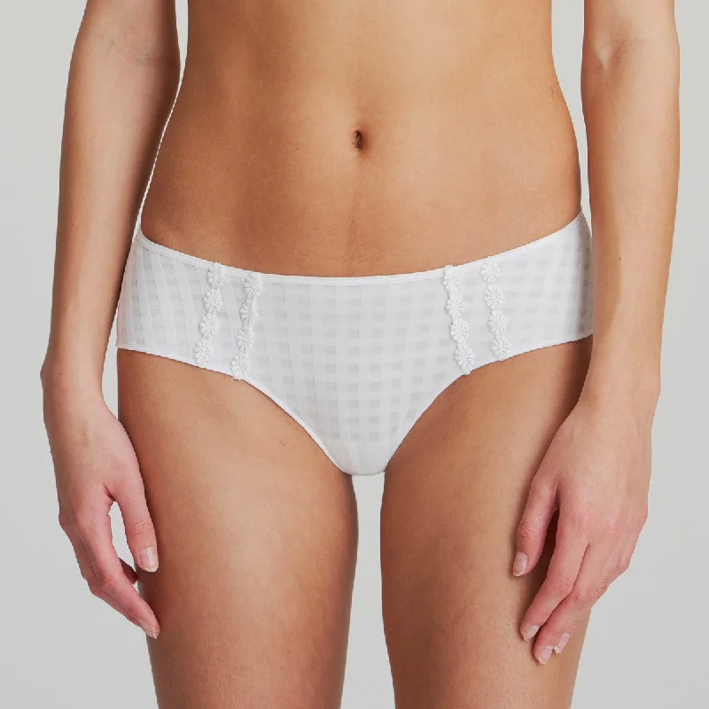 Elegant French Lace Lingerie for Women Avero Hotpant | White