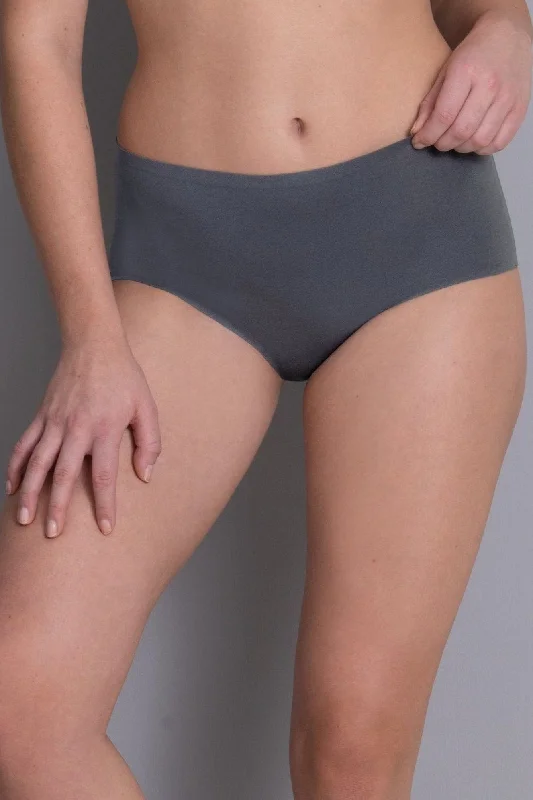 Women's hipster briefs with a ribbed texture Anita Essentials High Waist Brief - Anthracite Women's hipster briefs with a ribbed texture Anita Essentials High Waist Brief - Anthracite