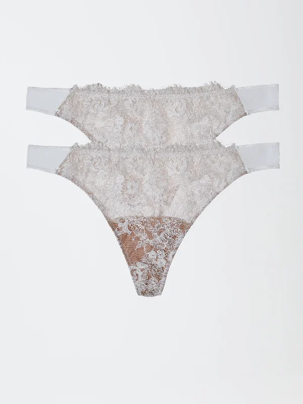 Entice Front Lace Thong 2-Pack