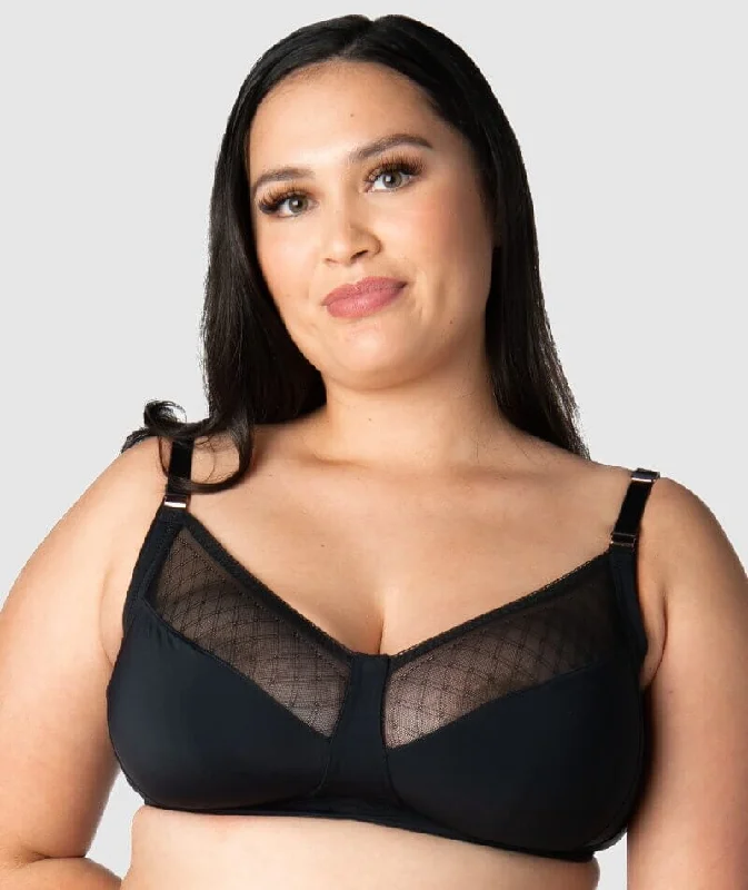 odor resistant women nursing bra Hotmilk Lunar Eclipse Nursing Wire-Free Bra - Black