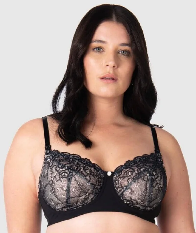 wireless women nursing bra for a natural feel Hotmilk Temptation Maternity & Nursing Bra - Black wireless women nursing bra for a natural feel Hotmilk Temptation Maternity & Nursing Bra - Black
