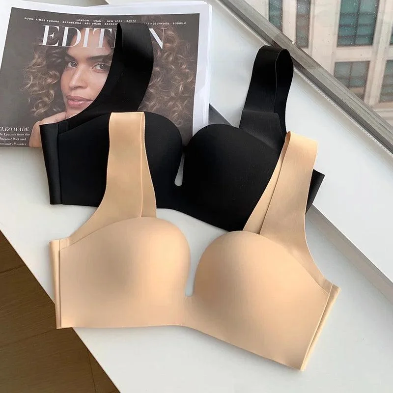 Plus size non wired bralettes​ Kanette Seamless Pushup Bralettes
