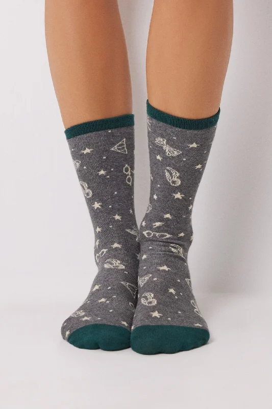 Pack of 6 Harry Potter high socks