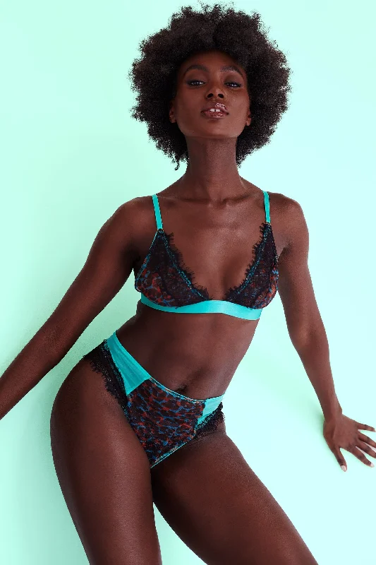 Harlow Leopard Multi Triangle Bralette