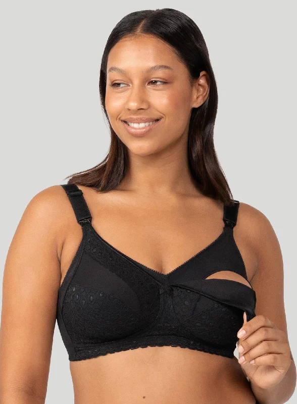 sleep - friendly easy - access women nursing bra Triumph: Lace Maternity Bra N Black sleep - friendly easy - access women nursing bra Triumph: Lace Maternity Bra N Black
