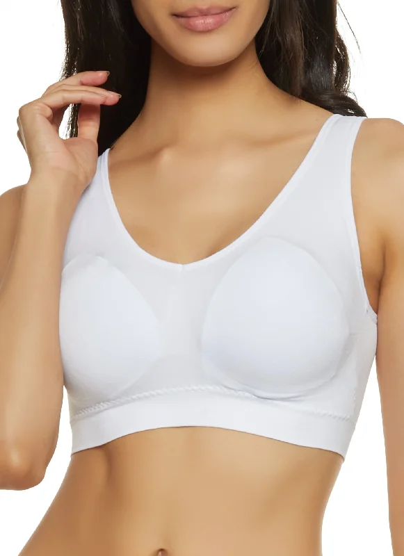 Women's Tummy Control Lingerie  Basic Seamless V Neck Sports Bra