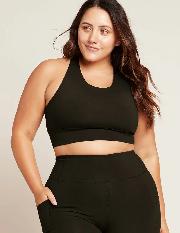 plunge bras for low cut tops Motivate Longline Bra - Black