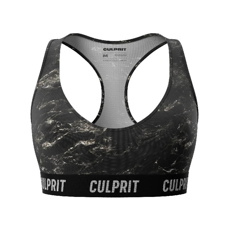 Wireless bras for ultimate comfort and freedom​ Black Marble ♟️ ComfyBra