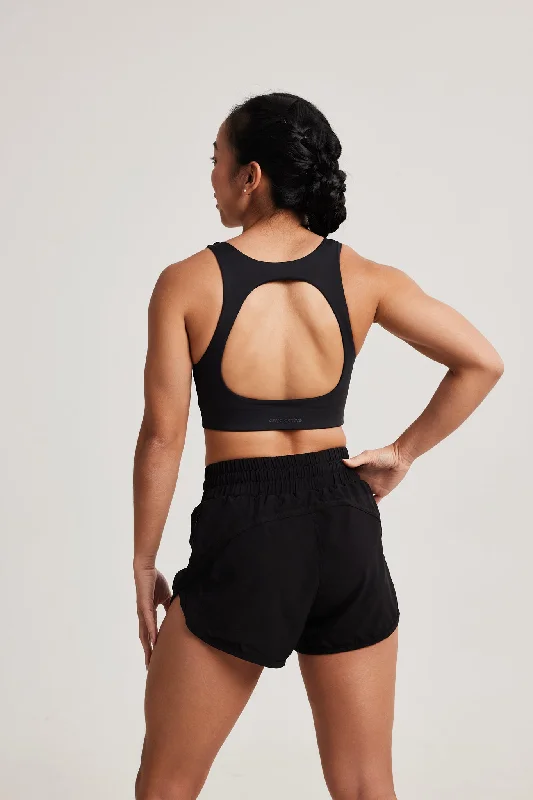 maternity women sport bra for expectant mothers Circle Back Bra 2.0 in Black Sesame
