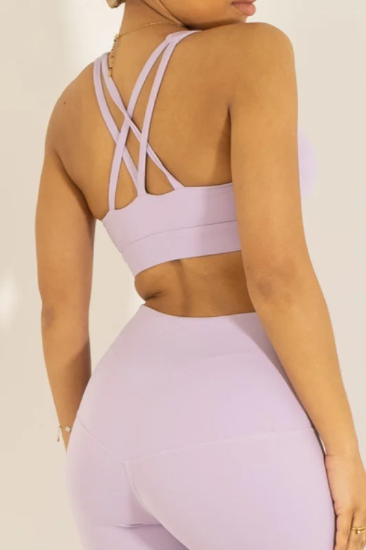 Bra with a single - strap design for a unique and modern style Cross Back Sports Bra Halo Bra with a single - strap design for a unique and modern style Cross Back Sports Bra Halo