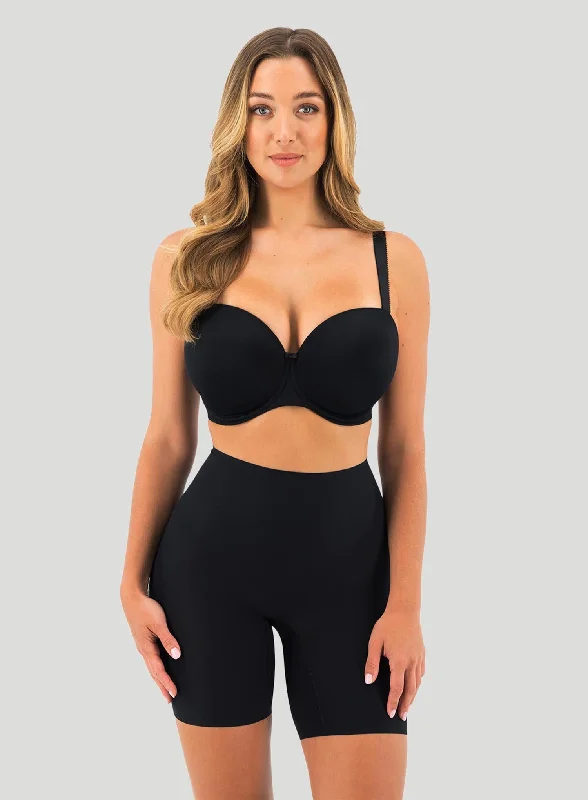 Shaper with a lace - trim for a feminine touch Fantasie: Smoothease Invisible Comfort Short Black Shaper with a lace - trim for a feminine touch Fantasie: Smoothease Invisible Comfort Short Black