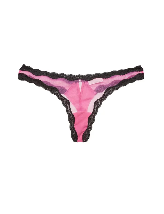 Shaper for a yoga session to support poses​ Fleur du Mal Sheer Tulle Thong