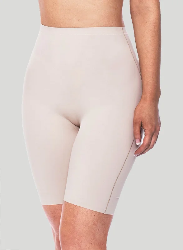 Shaper with a hook - and - eye closure for easy on - off LaSculpte: Everyday Micro Fibre No Vpl Shaping Short Nude Shaper with a hook - and - eye closure for easy on - off LaSculpte: Everyday Micro Fibre No Vpl Shaping Short Nude