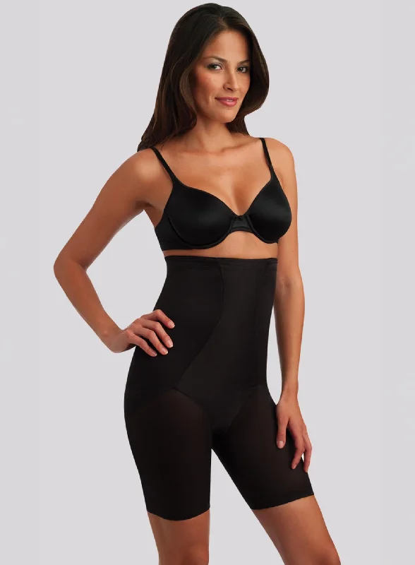 Shaper with a silicone grip to prevent slipping Miraclesuit: High Waist Thigh Slimmer Black Shaper with a silicone grip to prevent slipping Miraclesuit: High Waist Thigh Slimmer Black