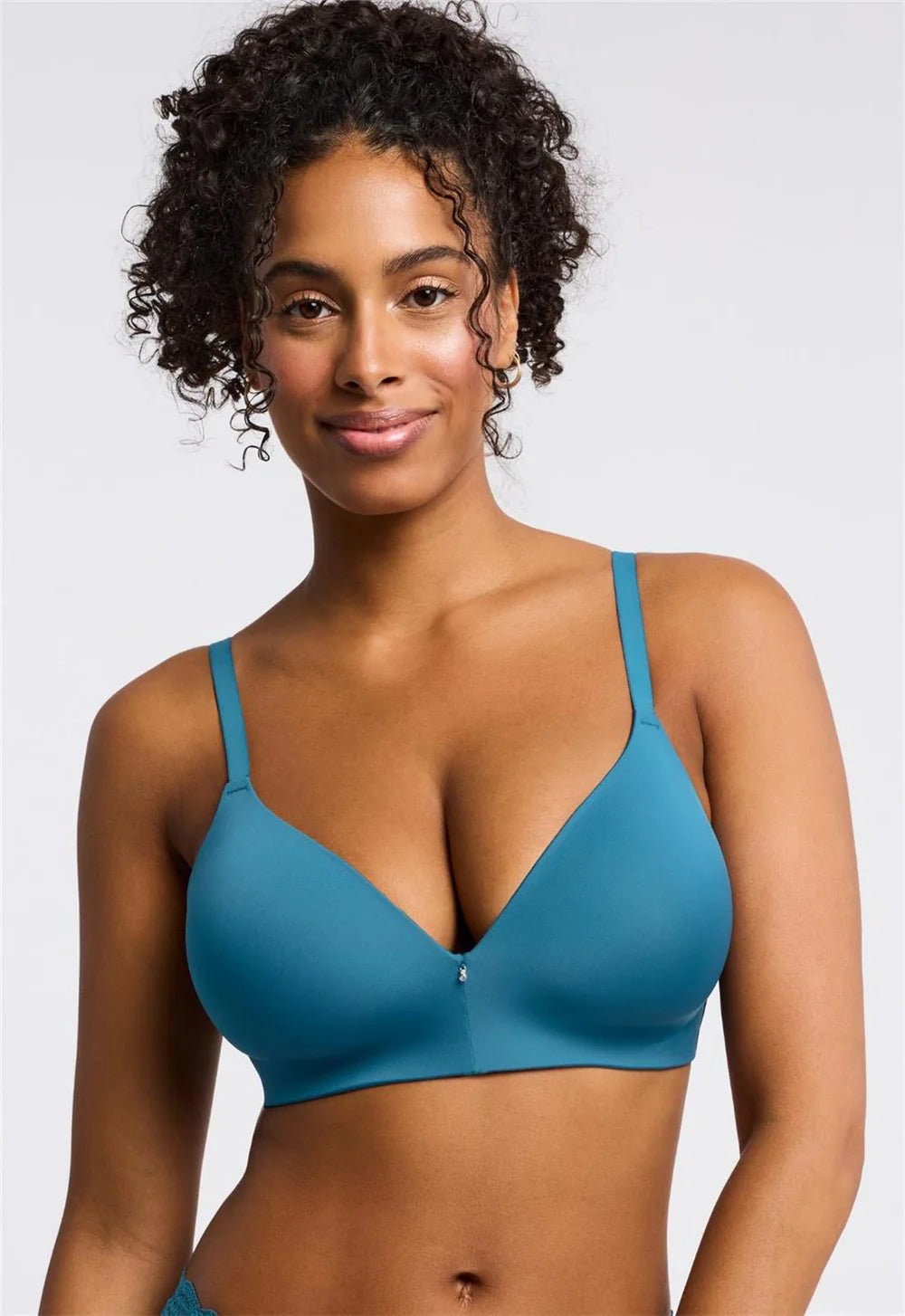 Bra with a plus - size convertible strap for versatility Montelle 9317 Wire-free T-Shirt Bra in Surf Bra with a plus - size convertible strap for versatility Montelle 9317 Wire-free T-Shirt Bra in Surf