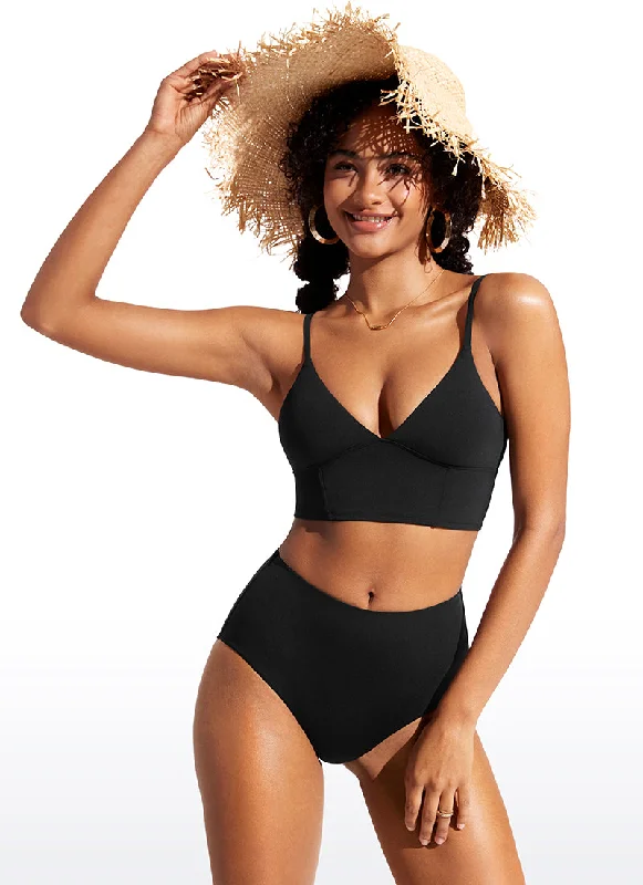 Polyester bras with moisture - wicking properties Sunshine Deep V Strappy Bikini Top Polyester bras with moisture - wicking properties Sunshine Deep V Strappy Bikini Top