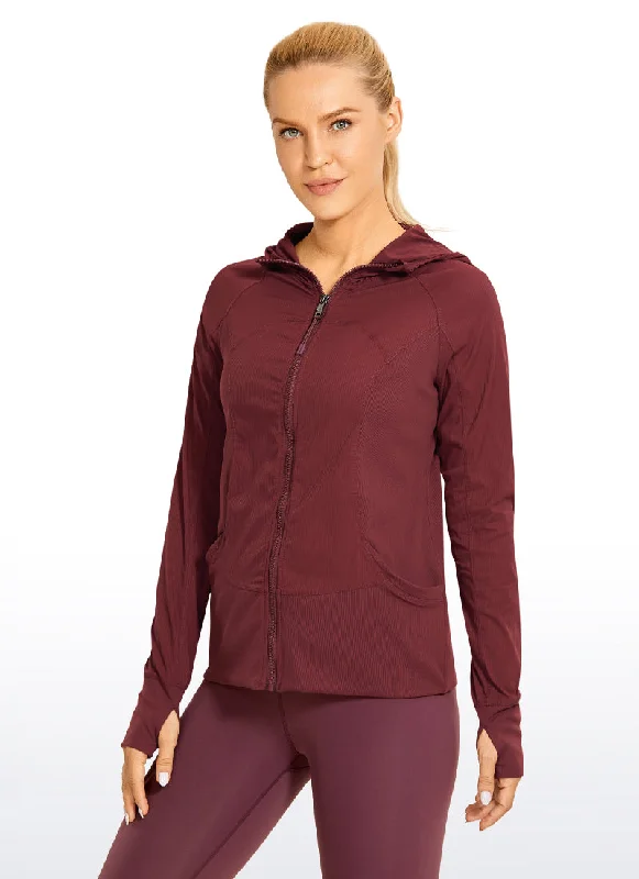 Bra with a plus - size underwire for enhanced support​ Striped Full Zip Jackets