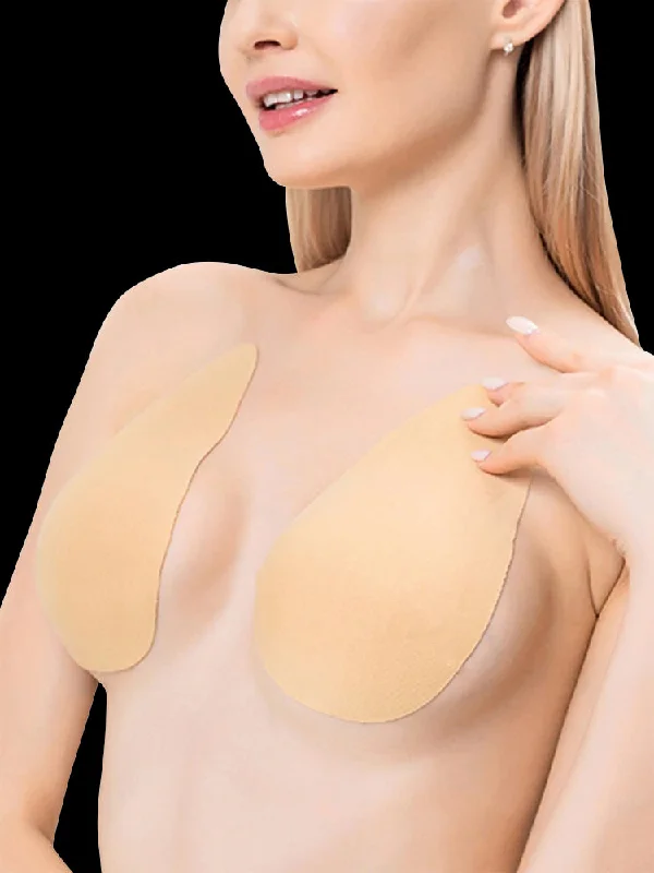 Bra with a high - cut cup for more coverage and support Women's Solid Teardrop-Shaped Push Up Strapless Adhesive Bra Bra with a high - cut cup for more coverage and support Women's Solid Teardrop-Shaped Push Up Strapless Adhesive Bra