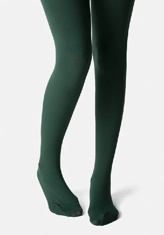 Premium 80 Denier Tights Forest Green